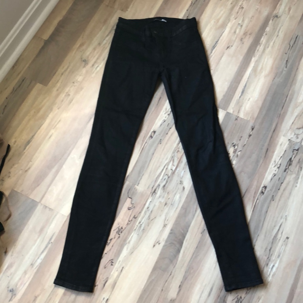 J Brand skinny jeans with waxed affect